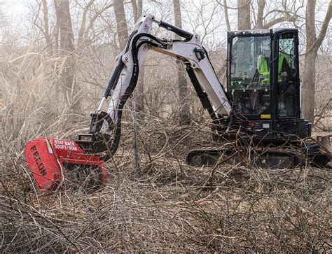 mini excavator mulcher attachment|grinding head for mini excavator.